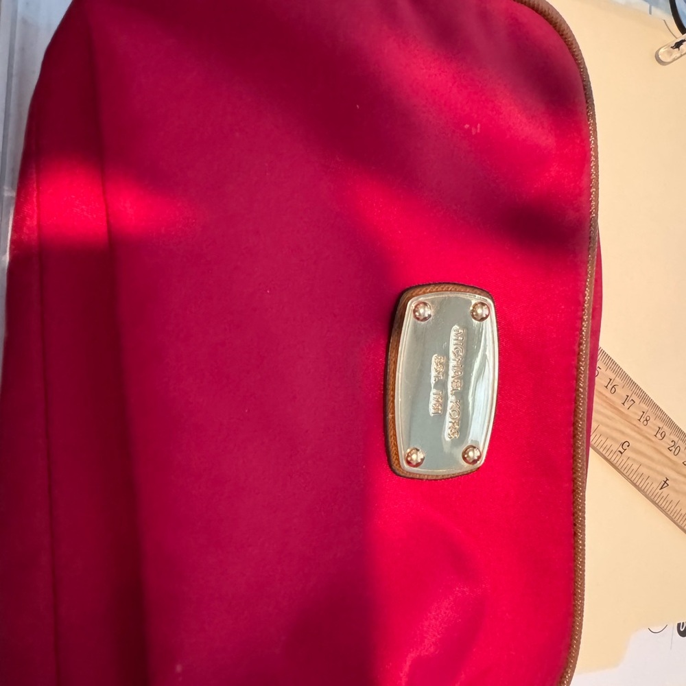 Michael Kors Vibrant Red Cosmetic Bag